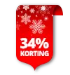 34% korting rood