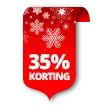 35% korting rood