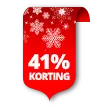 41% korting rood