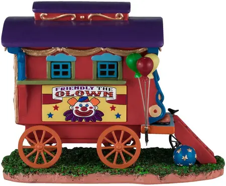 Lemax friendly the clown caravan kerstdorp tafereel 2024 - afbeelding 3