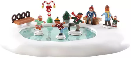 Lemax gingerbread skating pond bewegende schaatsbaanl Sugar 'N' Spice 2018