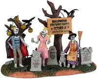 Lemax graveyard costume party tafereel Spooky Town  2022 - afbeelding 1