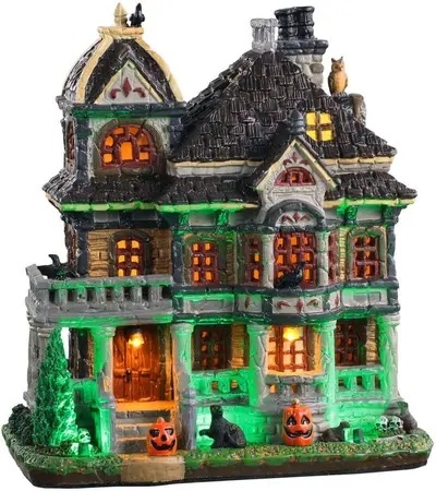 Lemax grimsbury haunted house, with 4.5v adaptor huisje Spooky Town  2020