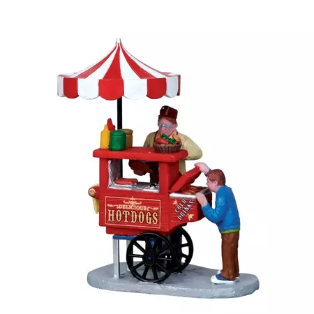 Lemax hot dog cart kerstdorp figuur type 4 Carnival  2011 - afbeelding 1