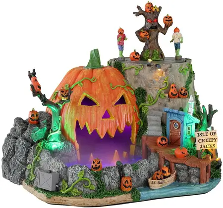 Lemax isle of creepy jacks huisje Spooky Town met rook effecten 2022