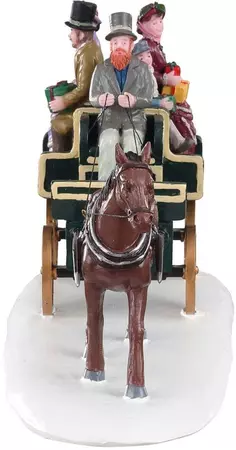 Lemax jaunting car kerstdorp tafereel Caddington Village  2020 - afbeelding 2