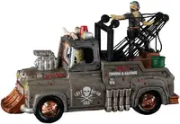 Lemax last ditch tow truck tafereel Spooky Town  2022 - afbeelding 1