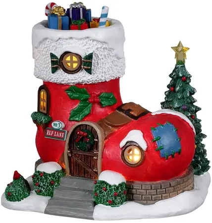 Lemax no. 3 elf lane kerstdorp tafereel Santa's Wonderland  2022 - afbeelding 1