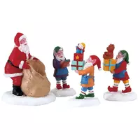 Lemax present procession s/4 kerstdorp figuur type 6 Santa's Wonderland  2018