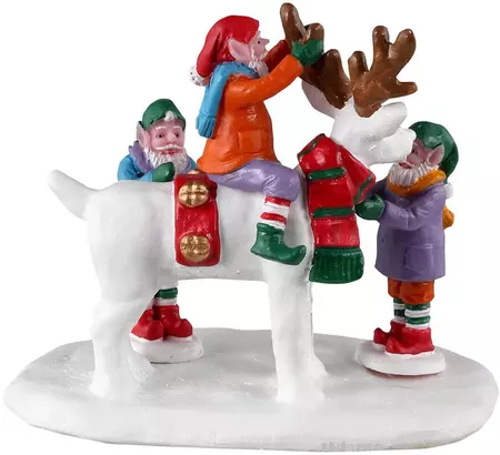 Lemax reindeer snowman kerstdorp tafereel Santa's Wonderland  2023 - afbeelding 4