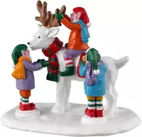 Lemax reindeer snowman kerstdorp tafereel Santa's Wonderland  2023 - afbeelding 1