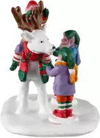 Lemax reindeer snowman kerstdorp tafereel Santa's Wonderland  2023 - afbeelding 2