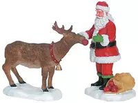 Lemax reindeer treats s/2 kerstdorp figuur type 3 Santa's Wonderland  2006