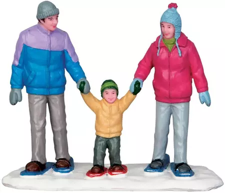 Lemax snowshoe family kerstdorp figuur type 3 Vail Village  2015