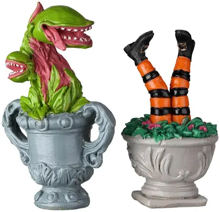 Lemax spooky planter urns, set of 2 accessoire Spooky Town  2022