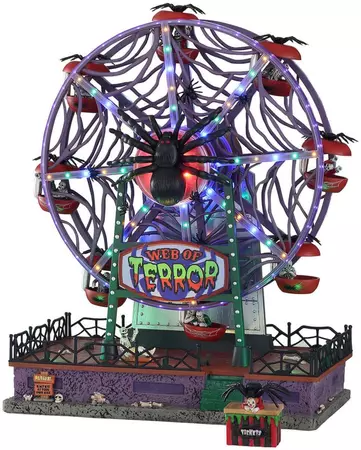 Lemax web of terror ferris wheel bewegend reuzenrad Spooky Town 2021