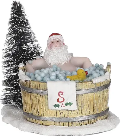 Luville Sledgeholm Santa in hot tub